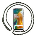 Funda Colgante Transparente para Oppo Reno 4Z 5G con Cordon Verde / Dorado