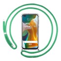 Funda Colgante Transparente para Oppo Reno 4Z 5G con Cordon Verde Agua