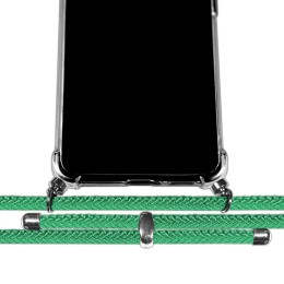 Funda Colgante Transparente para Oppo Reno 4 5G con Cordon Verde Agua 2