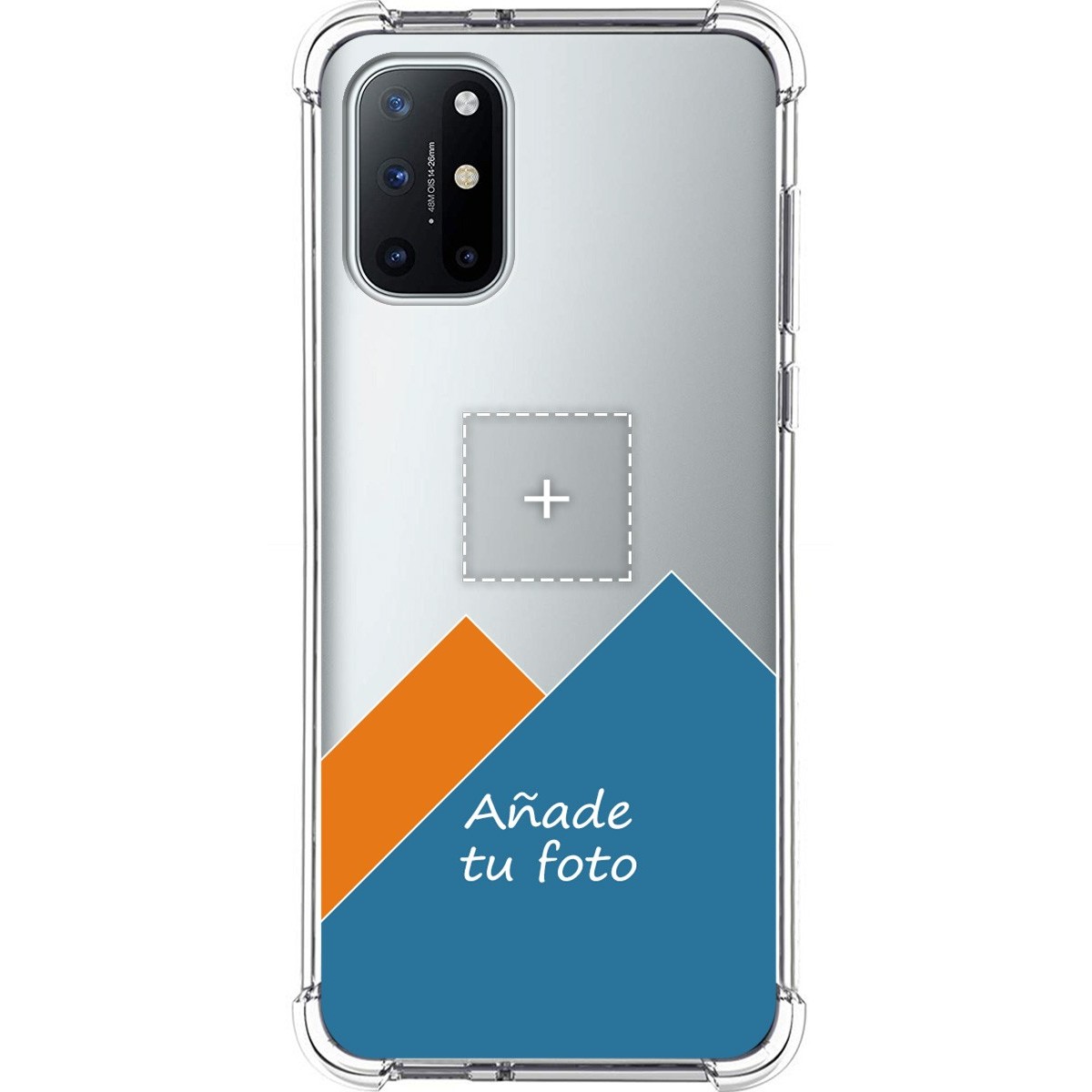Personaliza tu Funda Silicona Anti-Golpes Transparente con tu Fotografía para OnePlus 8T 5G personalizada
