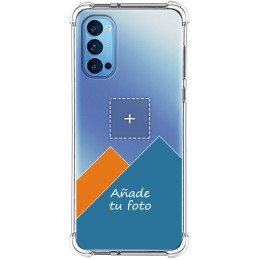 Personaliza tu Funda Silicona Anti-Golpes Transparente con tu Fotografía para Oppo Reno 4 5G personalizada