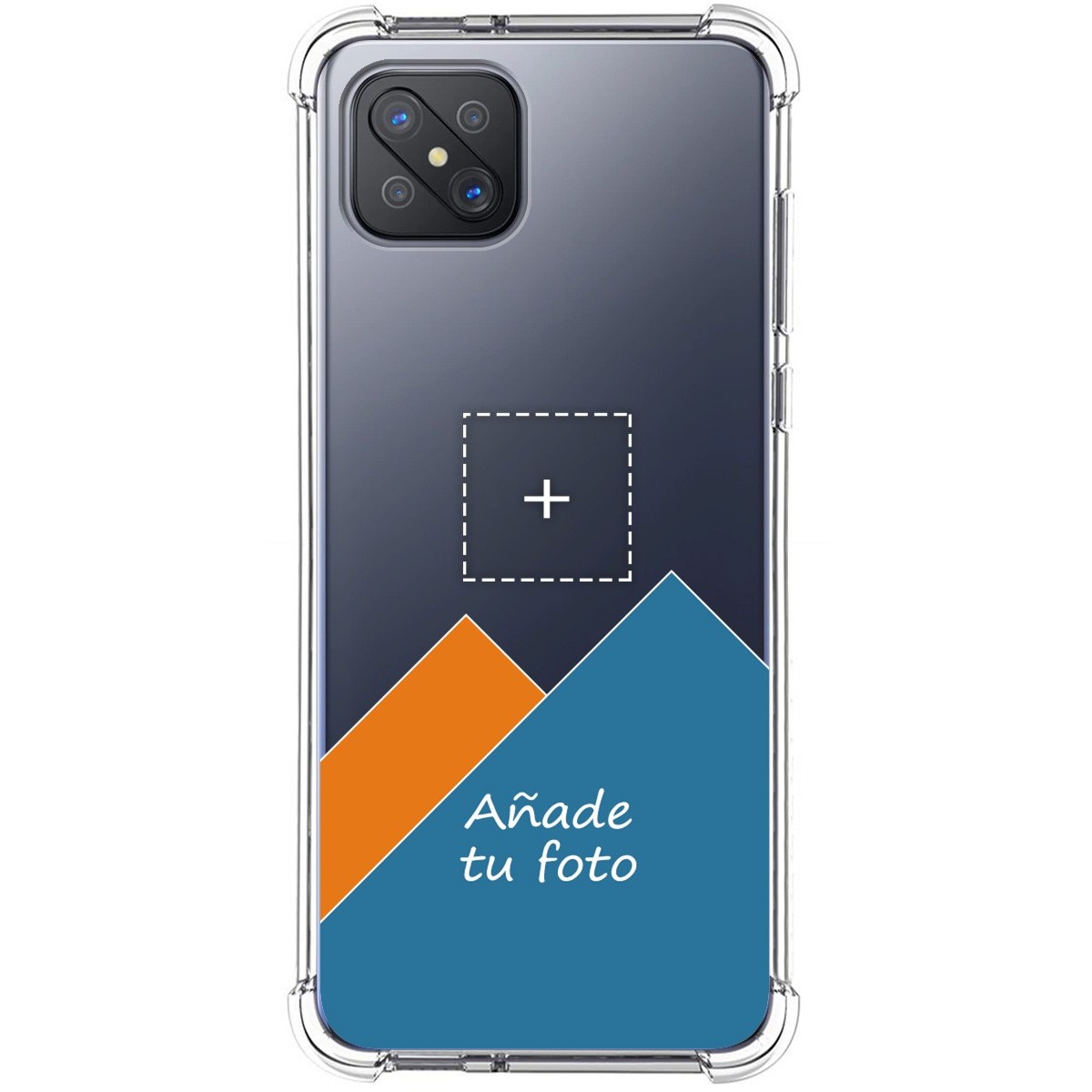 Personaliza tu Funda Silicona Anti-Golpes Transparente con tu Fotografía para Oppo Reno 4Z 5G personalizada