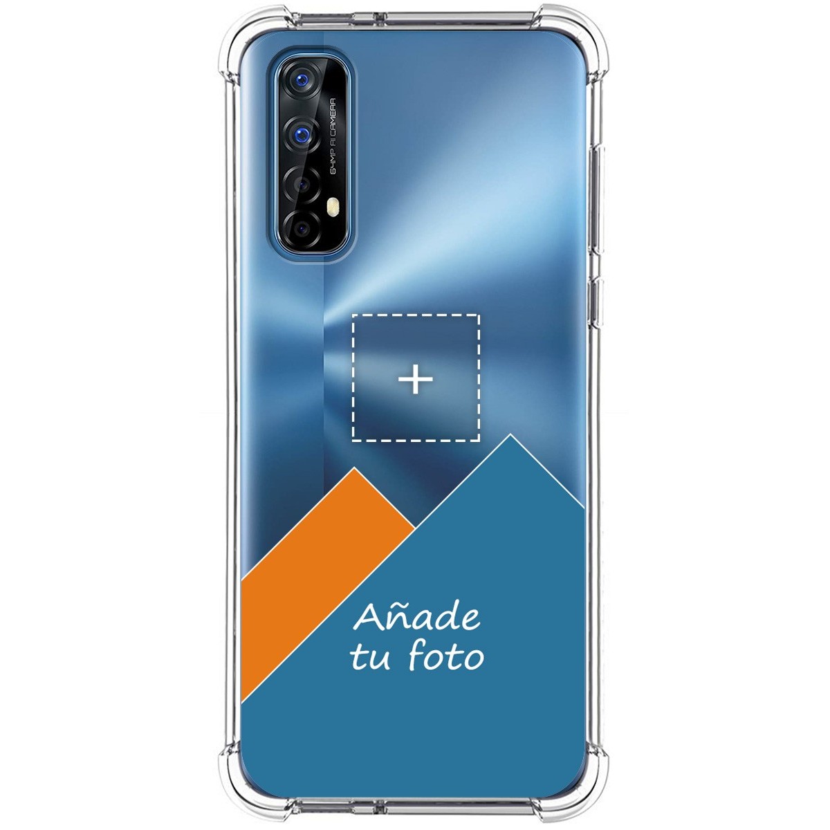 Personaliza tu Funda Silicona Anti-Golpes Transparente con tu Fotografía para Realme 7 personalizada
