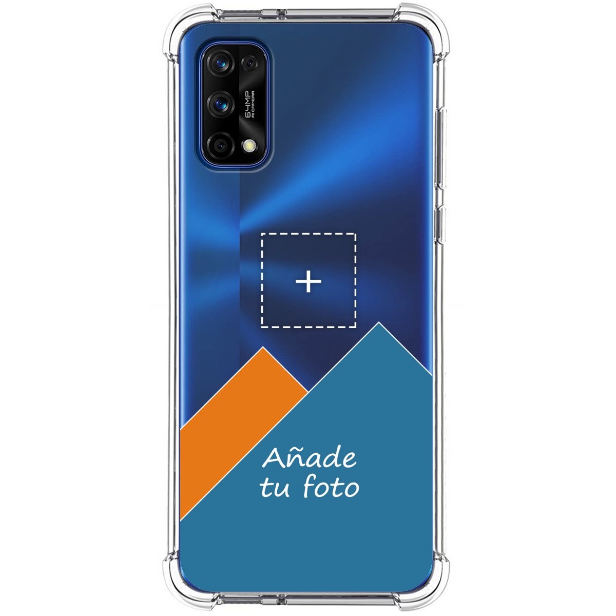 Personaliza tu Funda Silicona Anti-Golpes Transparente con tu Fotografía para Realme 7 Pro personalizada