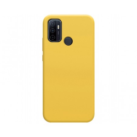 Funda Silicona Líquida Ultra Suave para Oppo A53 / A53s color Amarilla