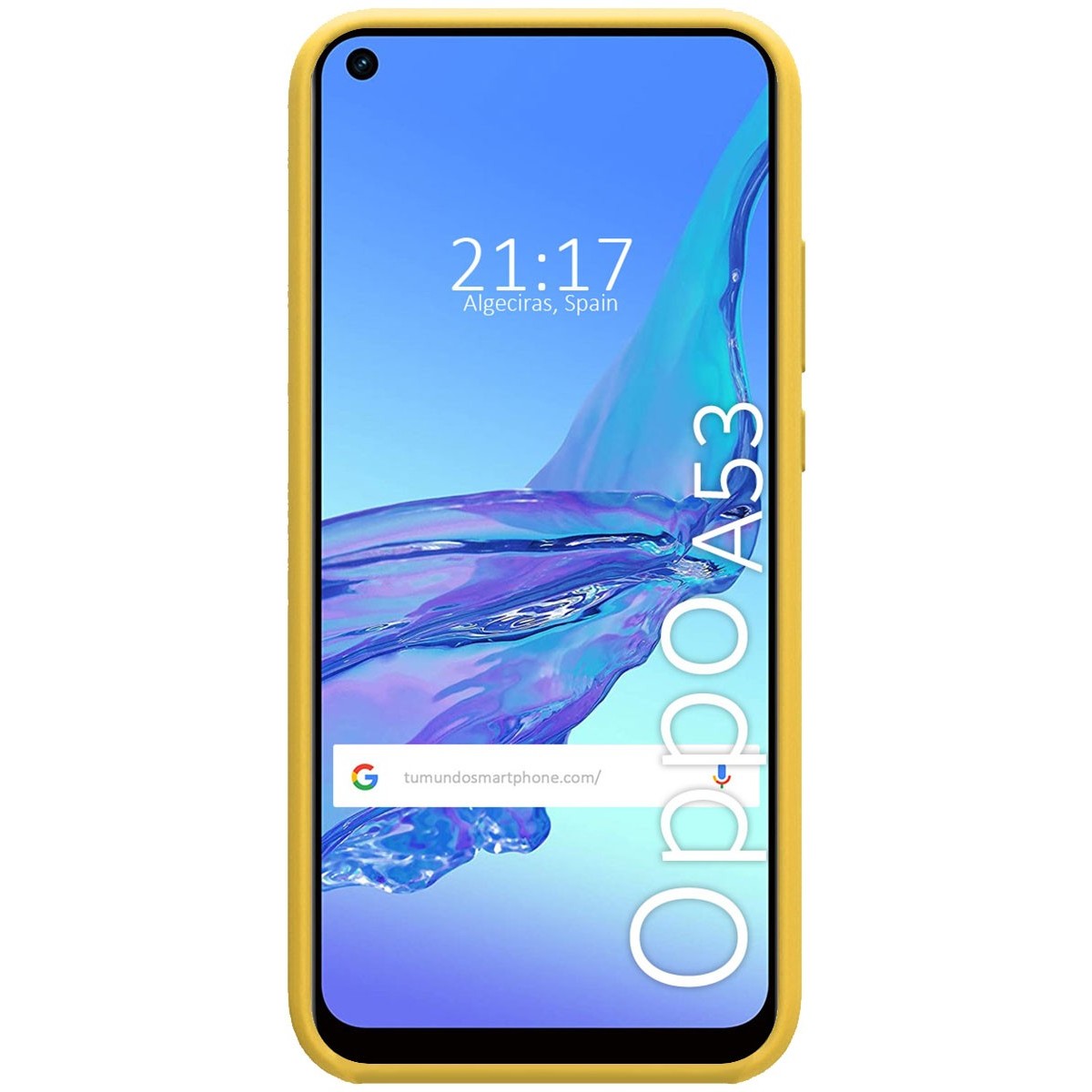 Funda Silicona Líquida Ultra Suave para Oppo A53 / A53s color Amarilla