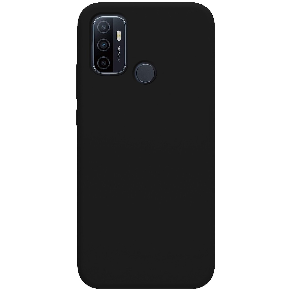 Funda Silicona Líquida Ultra Suave para Oppo A53 / A53s color Negra