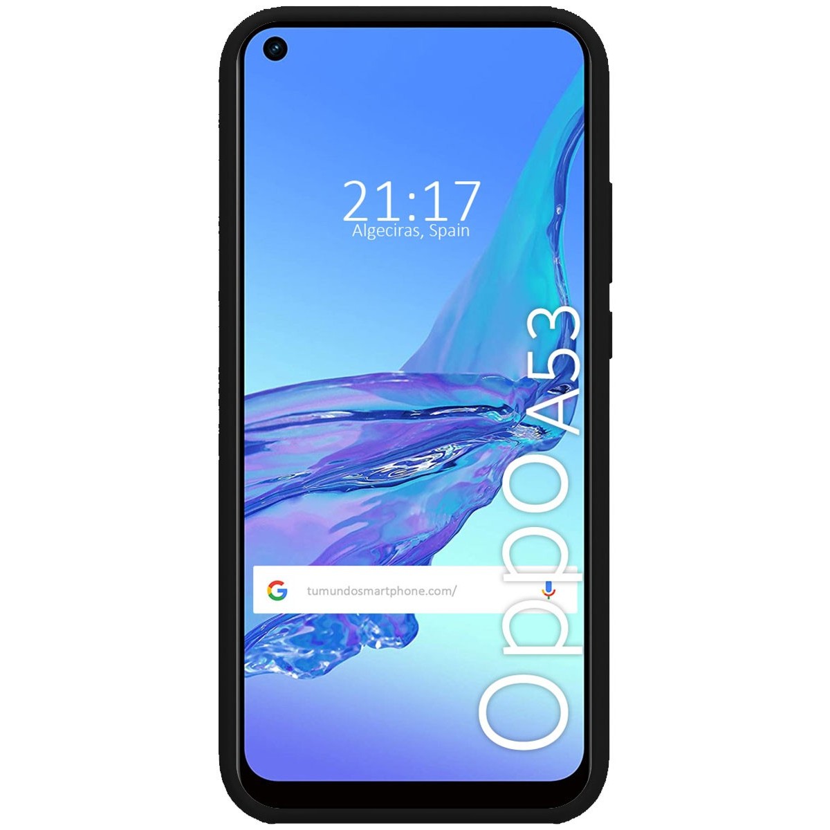 Funda Silicona Líquida Ultra Suave para Oppo A53 / A53s color Negra