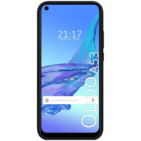 Funda Silicona Líquida Ultra Suave para Oppo A53 / A53s color Negra