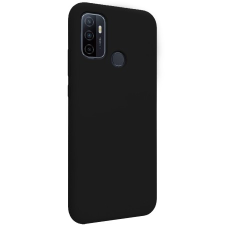 Funda Silicona Líquida Ultra Suave para Oppo A53 / A53s color Negra