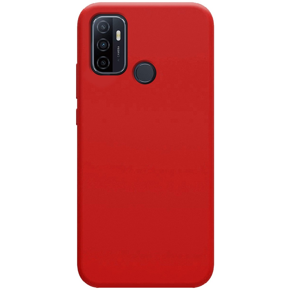 Funda Silicona Líquida Ultra Suave para Oppo A53 / A53s color Roja