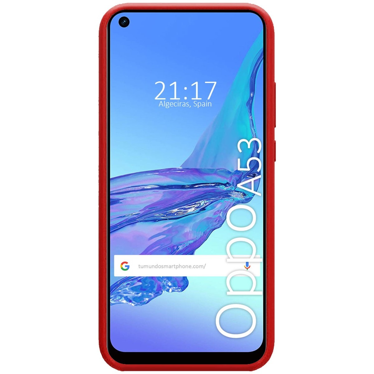 Funda Silicona Líquida Ultra Suave para Oppo A53 / A53s color Roja
