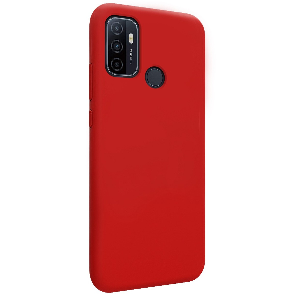 Funda Silicona Líquida Ultra Suave para Oppo A53 / A53s color Roja