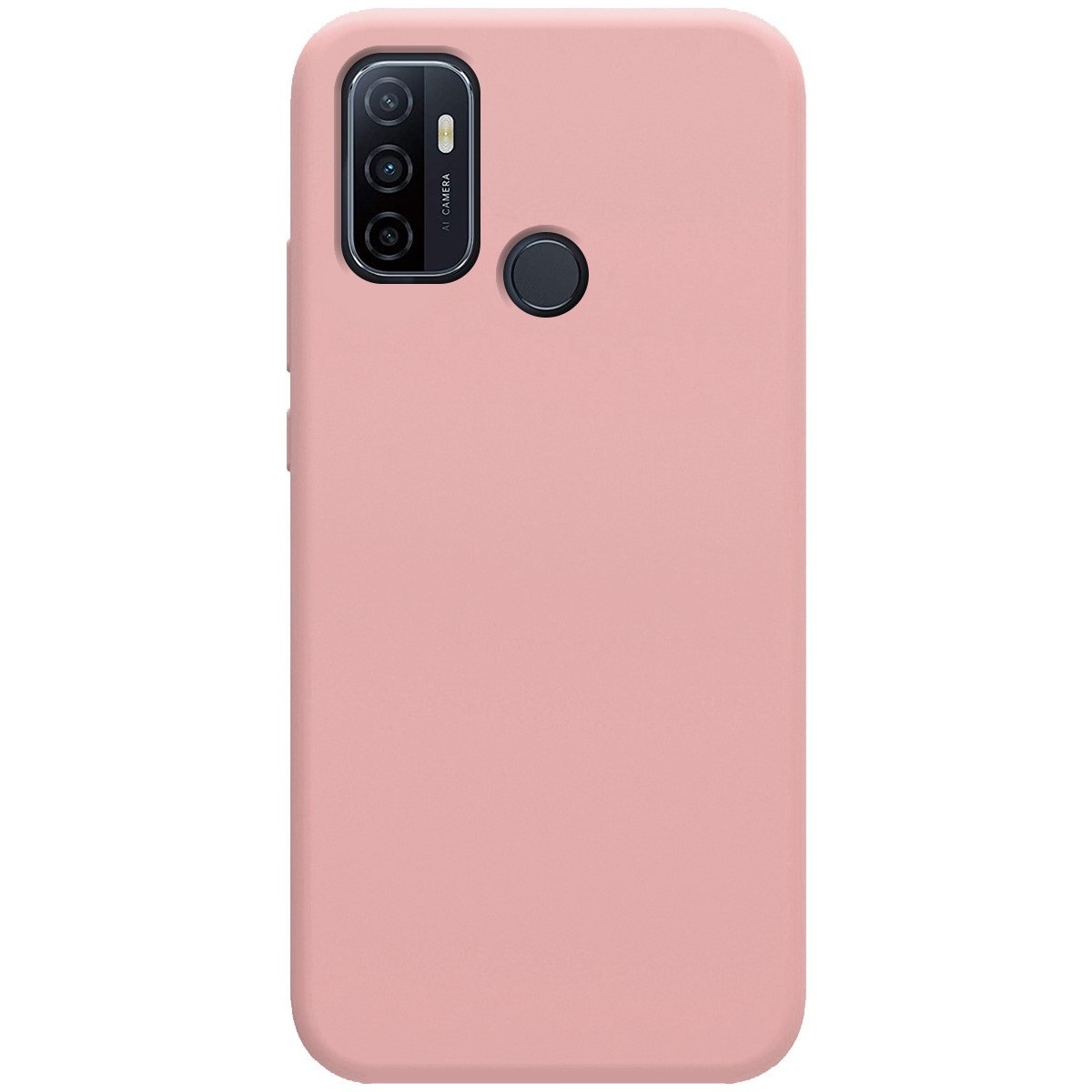Funda Silicona Líquida Ultra Suave para Oppo A53 / A53s color Rosa