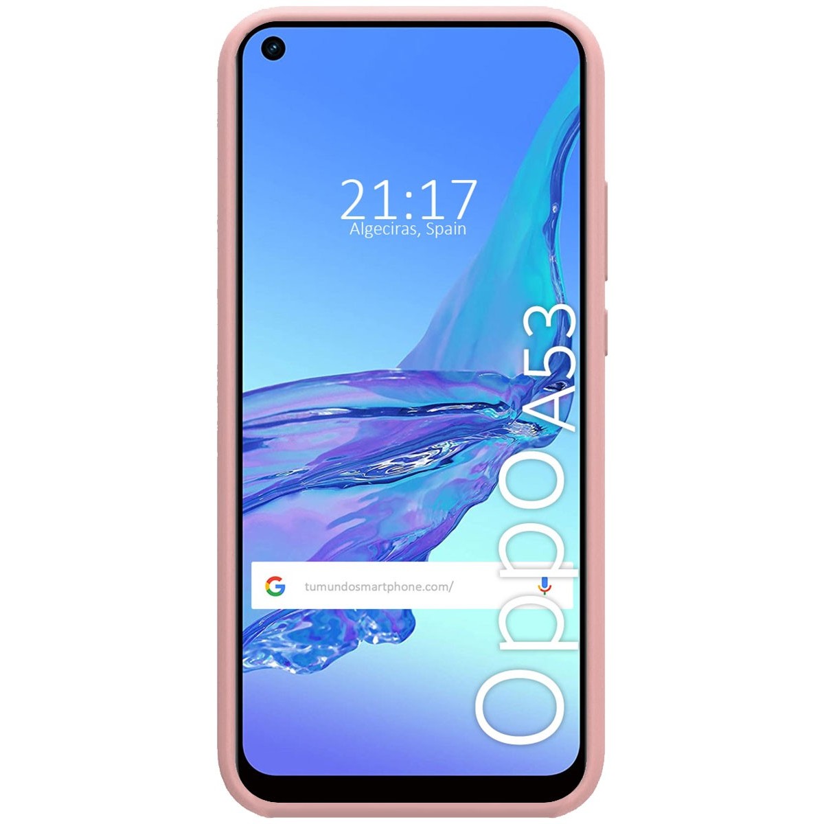 Funda Silicona Líquida Ultra Suave para Oppo A53 / A53s color Rosa