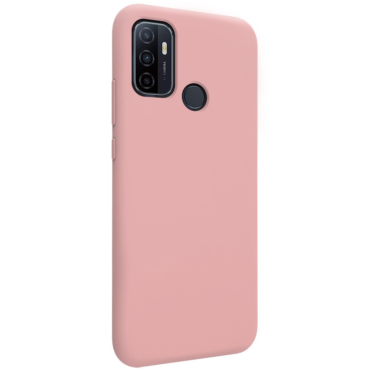 Funda Silicona Líquida Ultra Suave para Oppo A53 / A53s color Rosa