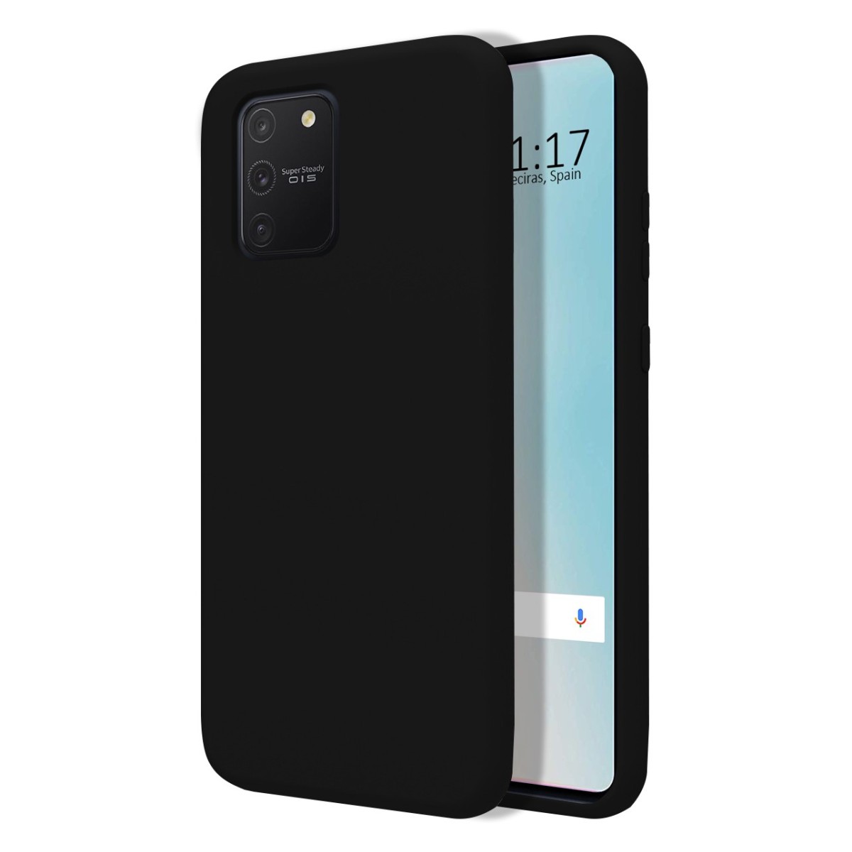 Funda Silicona Líquida Ultra Suave para Samsung Galaxy S10 Lite color Negra