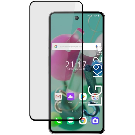 Protector Cristal Templado Completo 5D Full Glue Negro para Lg K92 5G Vidrio