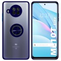 Funda Mate con Borde Azul y Anillo Giratorio 360 para Xiaomi Mi 10T Lite