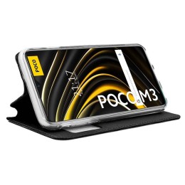 Funda Libro Soporte con Ventana para Xiaomi POCO M3 / Redmi 9T Color Negra 2