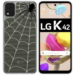 Funda Gel Transparente para LG K42 diseño Araña Dibujos
