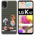 Funda Gel Transparente para LG K42 diseño Avestruz Dibujos