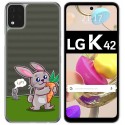 Funda Gel Transparente para LG K42 diseño Conejo Dibujos