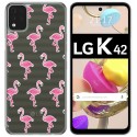 Funda Gel Transparente para LG K42 diseño Flamenco Dibujos