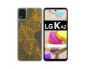 Funda Gel Transparente para LG K42 diseño Hojas Dibujos