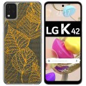 Funda Gel Transparente para LG K42 diseño Hojas Dibujos