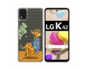 Funda Gel Transparente para LG K42 diseño Jirafa Dibujos