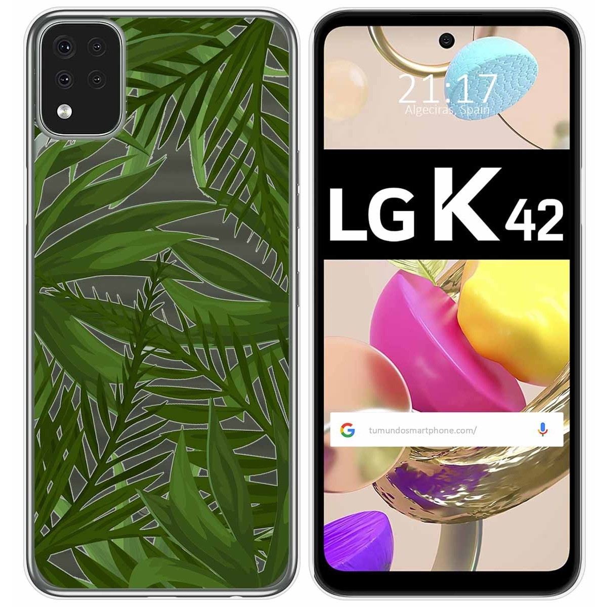 Funda Gel Transparente para LG K42 diseño Jungla Dibujos