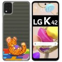 Funda Gel Transparente para LG K42 diseño Leopardo Dibujos