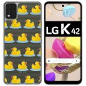 Funda Gel Transparente para LG K42 diseño Pato Dibujos