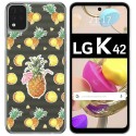 Funda Gel Transparente para LG K42 diseño Piña Dibujos