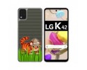 Funda Gel Transparente para LG K42 diseño Tigre Dibujos