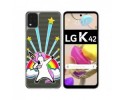 Funda Gel Transparente para LG K42 diseño Unicornio Dibujos