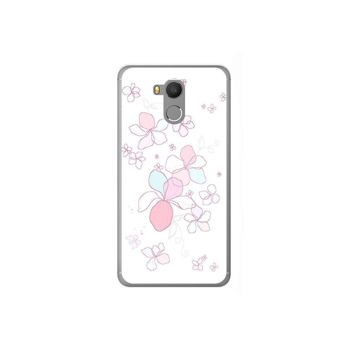 Funda Gel Tpu para Oukitel U15 / U15 Pro Diseño Flores Minimal Dibujos
