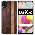 Funda Gel Tpu para LG K42 diseño Madera 05 Dibujos