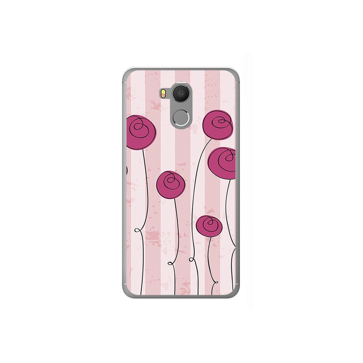 Funda Gel Tpu para Oukitel U15 / U15 Pro Diseño Flores Vintage Dibujos