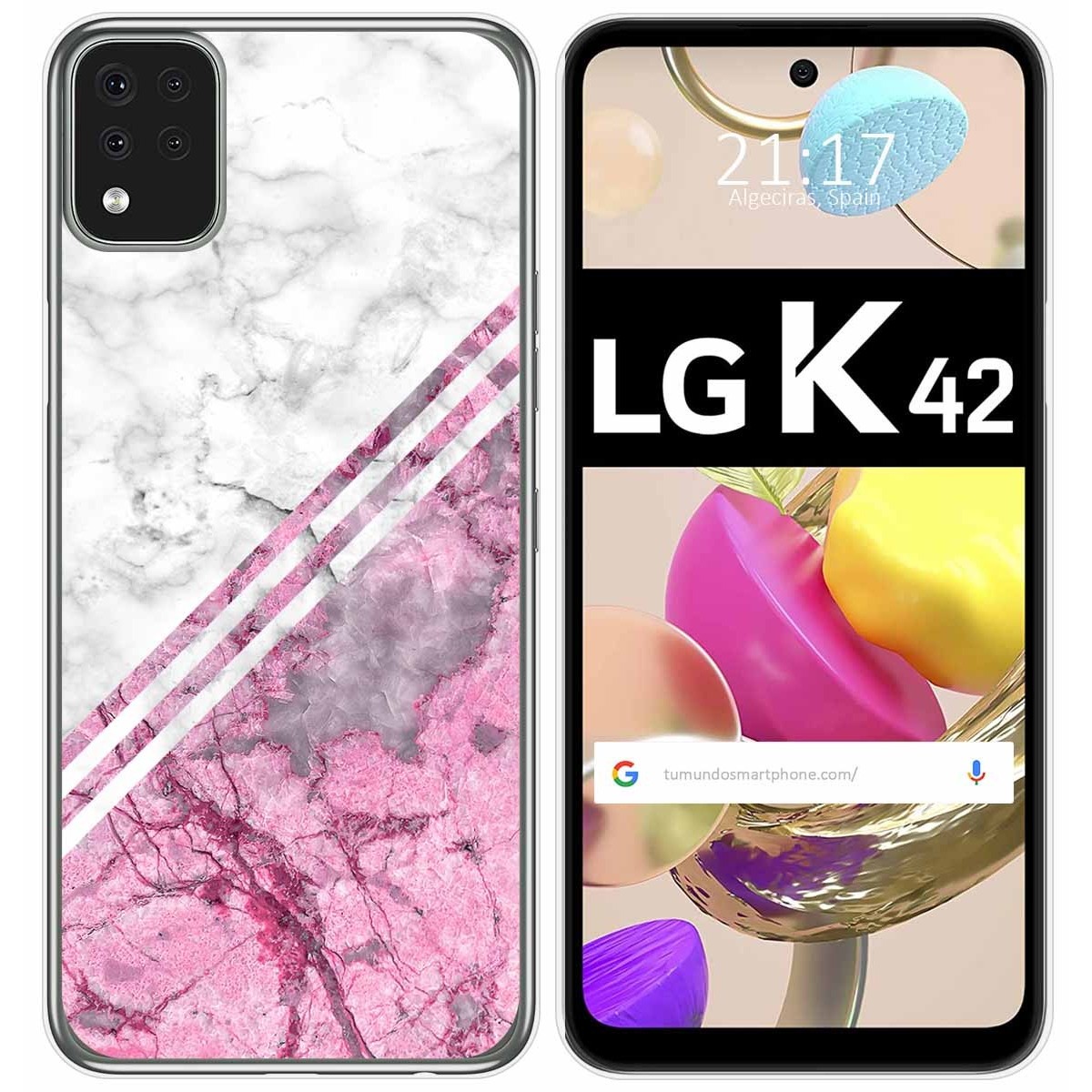 Funda Gel Tpu para LG K42 diseño Mármol 03 Dibujos