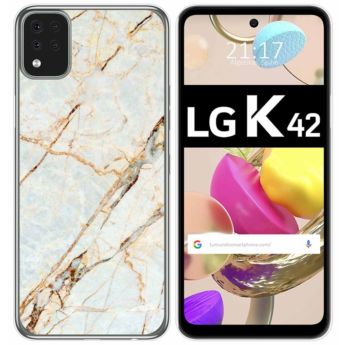Funda Gel Tpu para LG K42 diseño Mármol 13 Dibujos