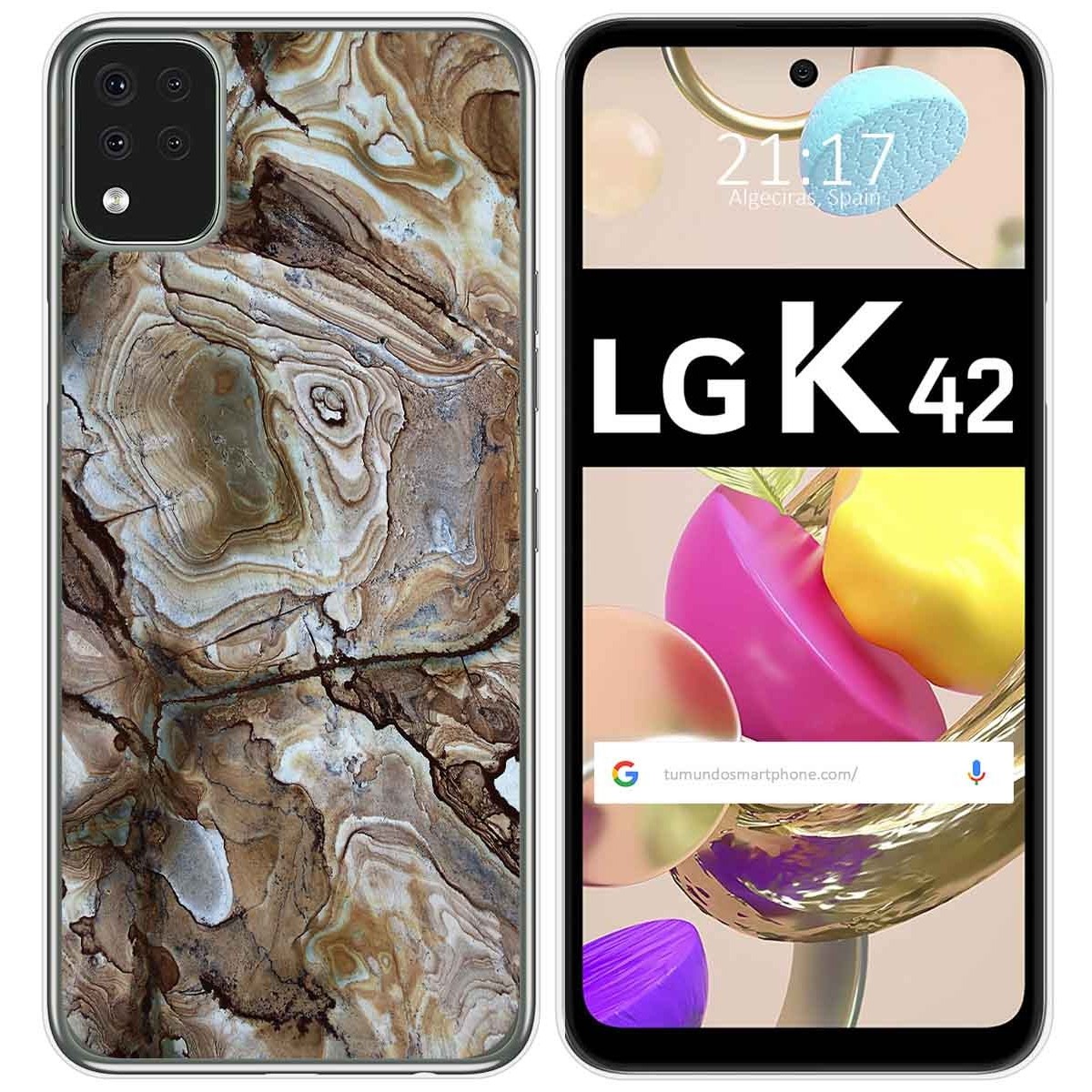 Funda Gel Tpu para LG K42 diseño Mármol 14 Dibujos
