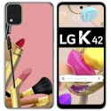Funda Gel Tpu para LG K42 diseño Brochas Dibujos