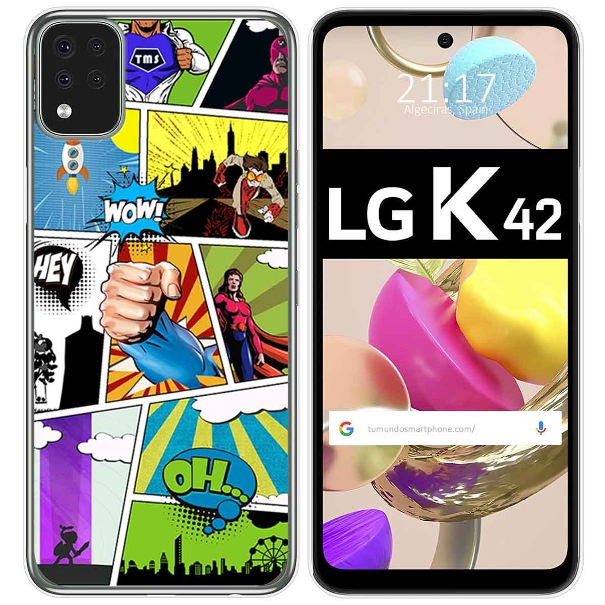 Funda Gel Tpu para LG K42 diseño Comic Dibujos