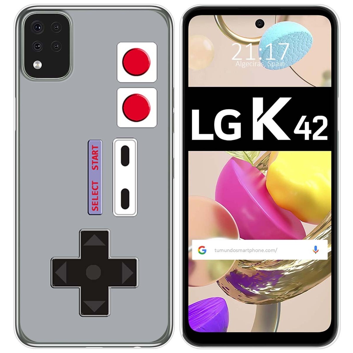 Funda Gel Tpu para LG K42 diseño Consola Dibujos