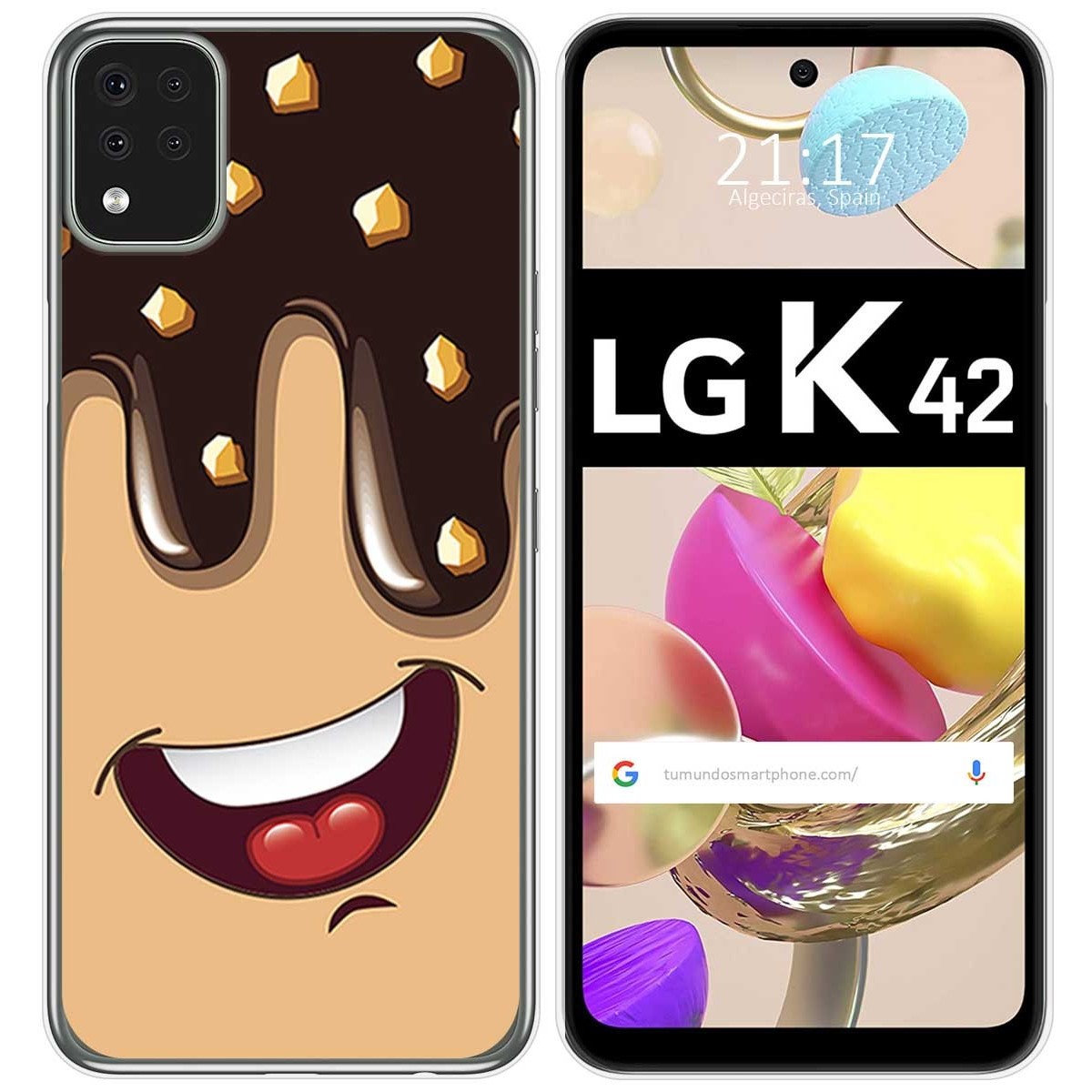 Funda Gel Tpu para LG K42 diseño Helado Chocolate Dibujos