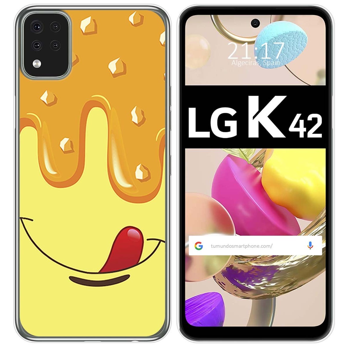 Funda Gel Tpu para LG K42 diseño Helado Vainilla Dibujos