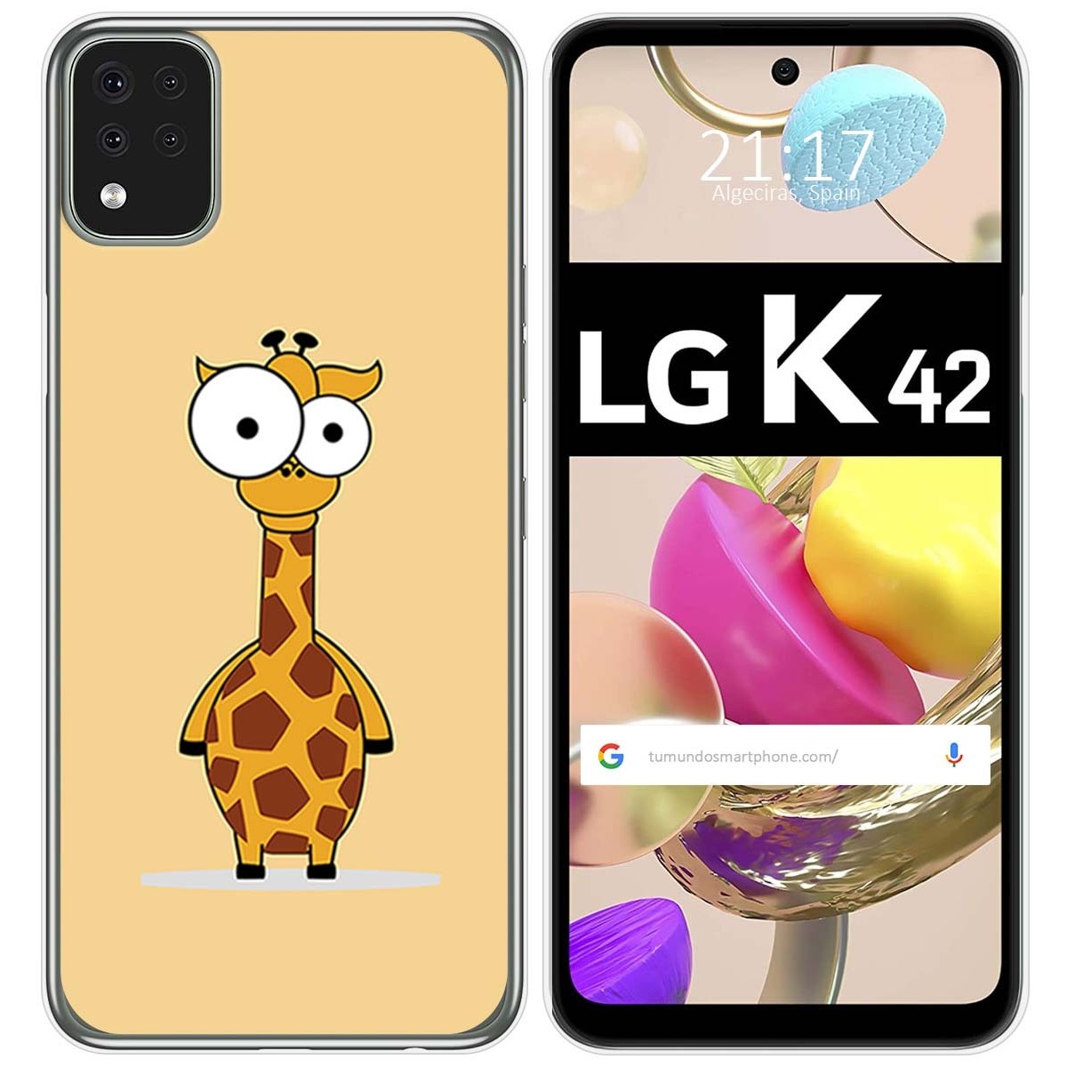 Funda Gel Tpu para LG K42 diseño Jirafa Dibujos