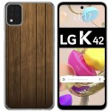 Funda Gel Tpu para LG K42 diseño Madera Dibujos